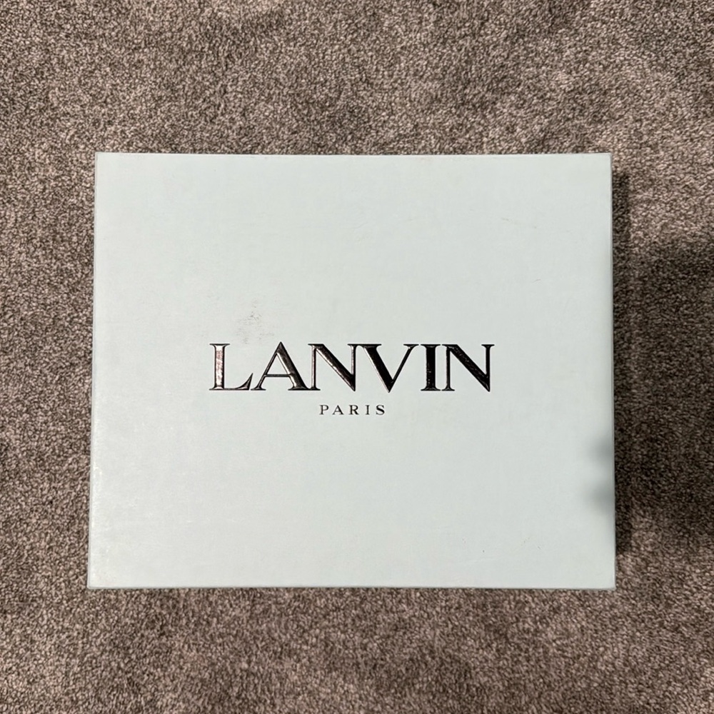 Lanvin Leather Curb (White Ivory) Size 42